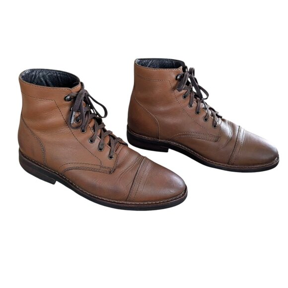 Thursday Boot Company - Men\'s Captain Lace up Boots in Toffee Brown - Size 9 main image 7